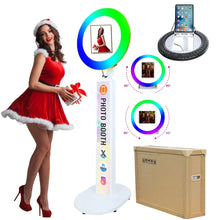 Load image into Gallery viewer, Upgraded iPad Photo Booth for iPad 10.2&#39;&#39;10.9&#39;&#39;11&#39;&#39;12.9&#39;&#39;Selfie Photo booth Machine ,Free Custom Logo,with RGB Ring Light  for Parties Christmas,Wedding Events Rental