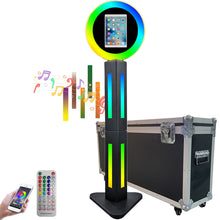 Load image into Gallery viewer, HITUGU Portable Photo Booth for 10.2&#39;&#39; iPad,RGB Ring Light,Music Sync RGB Light Box,Bluetooth App and Remote Control,Metal Shell Selfie photobooth Machine,Flight Case, for Parties,Christmas,Wedding