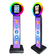 Load image into Gallery viewer, HITUGU Portable iPad Photo Booth, Metal Shell Selfie photobooth Machine for 10.2&#39;&#39; iPad with RGB Ring Light,Free Custom Logo,Remote Control,for Parties,Wedding,Exhibition,Rental Business