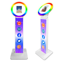 Load image into Gallery viewer, HITUGU Portable iPad Photo Booth, Metal Shell Selfie photobooth Machine for 12.9&#39;&#39; iPad with RGB Ring Light,Free Custom Logo,Remote Control,Flight Case,for Parties,Wedding,Exhibition,Rental Business