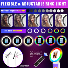 Load image into Gallery viewer, HITUGU Portable iPad Photo Booth, Metal Shell Selfie photobooth Machine for 10.2&#39;&#39; iPad with RGB Ring Light,Free Custom Logo,Remote Control,for Parties,Wedding,Exhibition,Rental Business