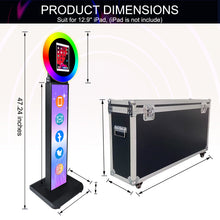 Load image into Gallery viewer, HITUGU Portable iPad Photo Booth, Metal Shell Selfie photobooth Machine for 10.2&#39;&#39; iPad with RGB Ring Light,Free Custom Logo,Remote Control,for Parties,Wedding,Exhibition,Rental Business